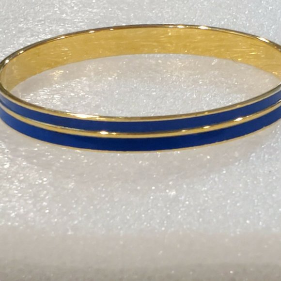 Monet Royal Blue Enamel Plated Gold Tone Metal